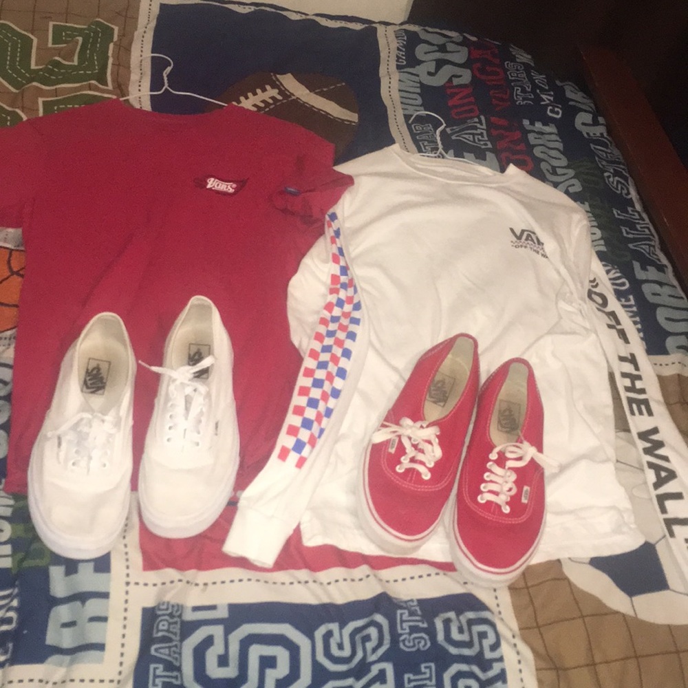 Vans Collection! 2 Pairs of Vans, 2 Shirts